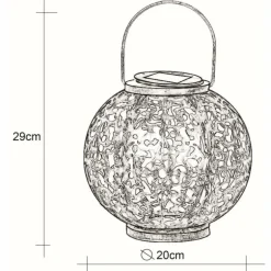 lampe solaire Globo LED Argenté, 1 lumière