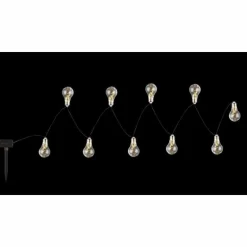 Lampe solaire Globo LED Gris, Argenté, 10 lumières