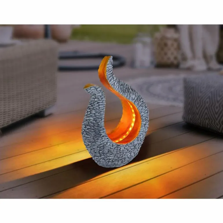 lampe solaire Globo LED Gris, 28 lumières
