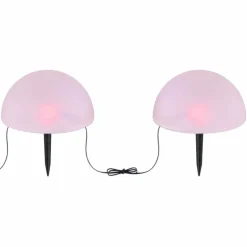 lampe solaire Globo LED Noir, 5 lumières, Changeur de couleurs