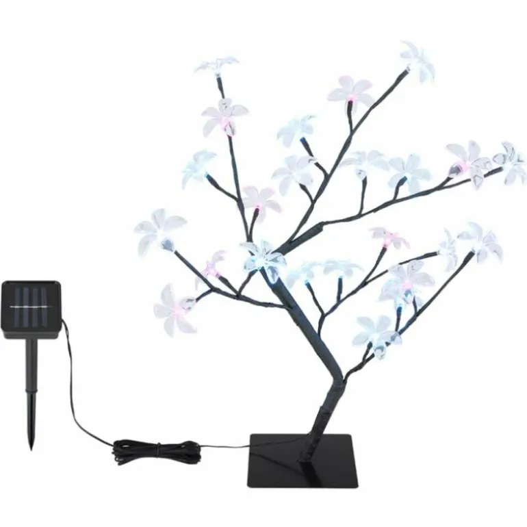 lampe solaire Globo LED Noir, 8 lumières