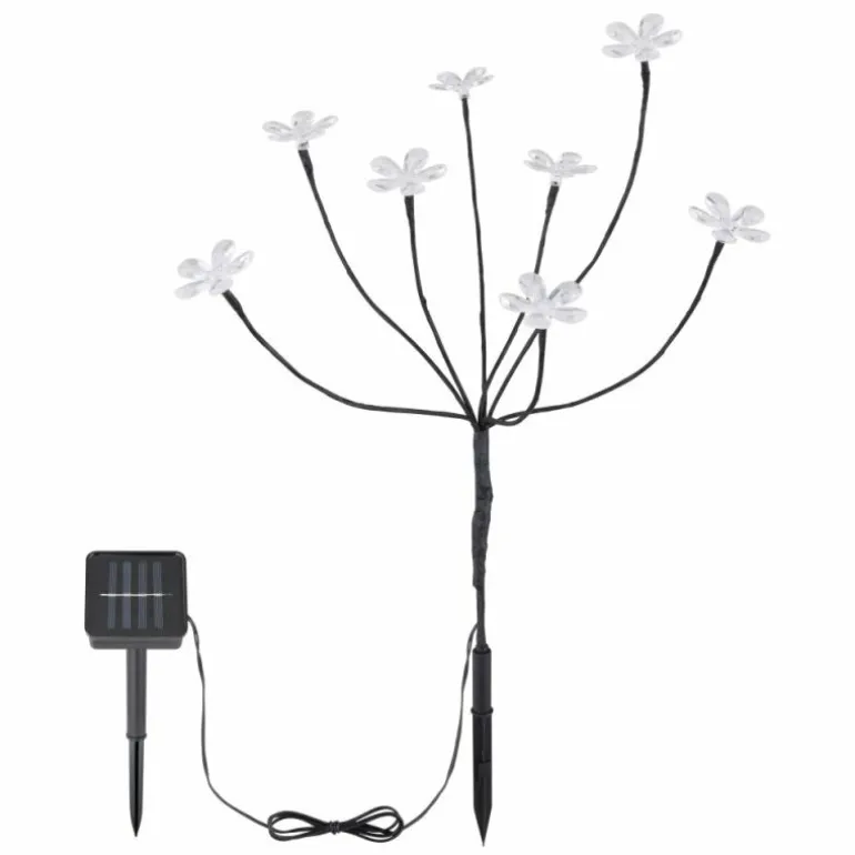 lampe solaire Globo LED Noir, 8 lumières