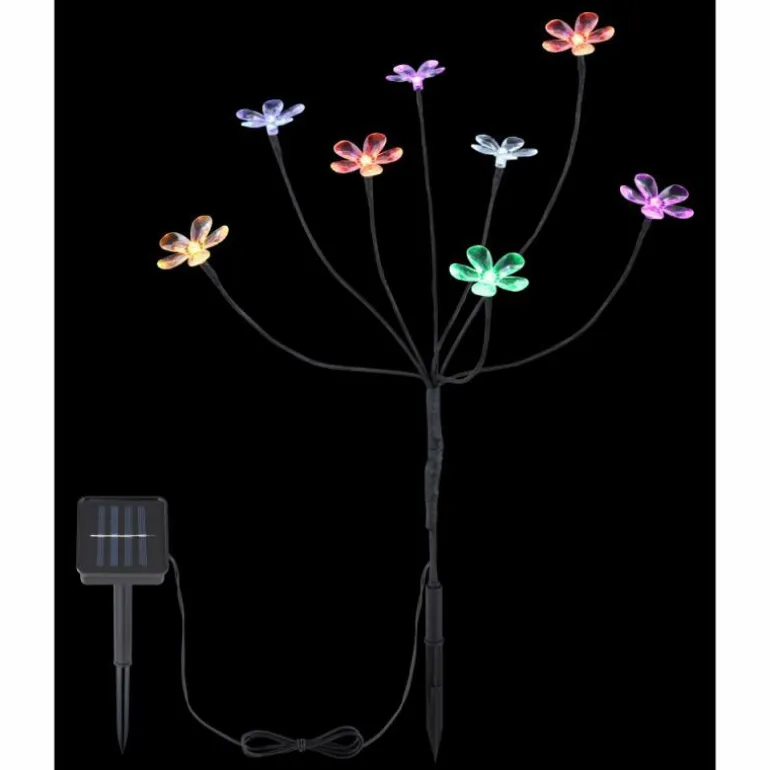 lampe solaire Globo LED Noir, 8 lumières