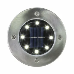 Lampe solaire Globo ROCKY LED Noir, 8 lumières