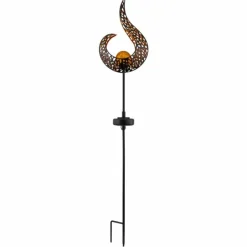 lampe solaire Globo SOMMES LED Noir, 1 lumière