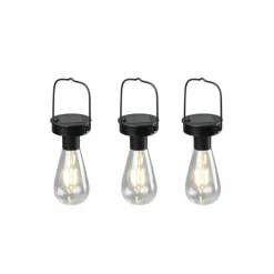 lampe solaire Reality Campus LED Noir, 3 lumières