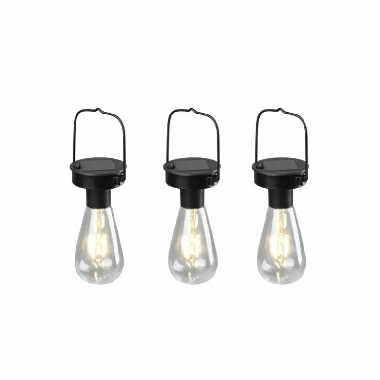lampe solaire Reality Campus LED Noir, 3 lumières