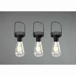 lampe solaire Reality Campus LED Noir, 3 lumières