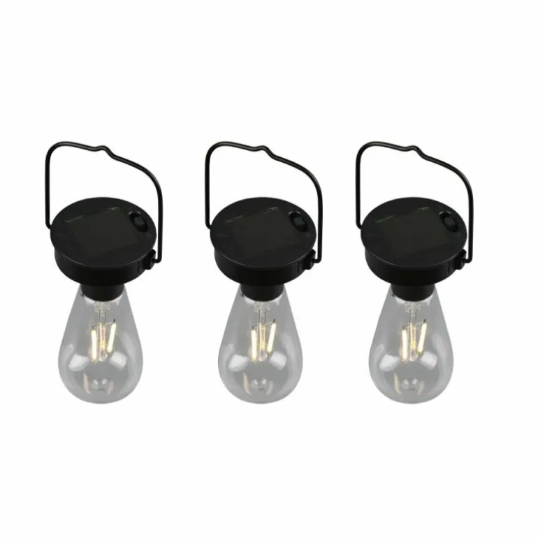 lampe solaire Reality Campus LED Noir, 3 lumières