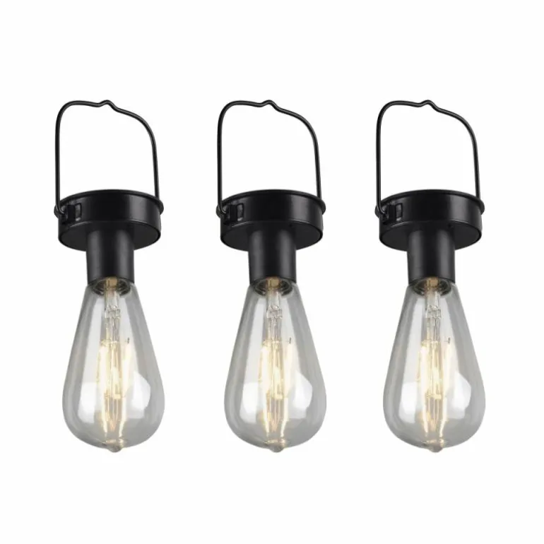 lampe solaire Reality Campus LED Noir, 3 lumières