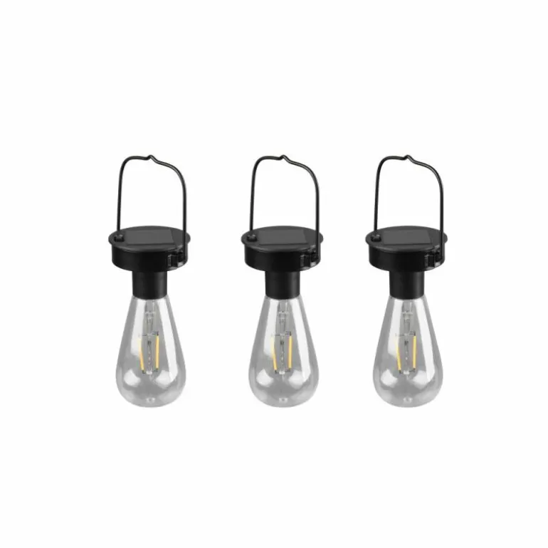lampe solaire Reality Campus LED Noir, 3 lumières
