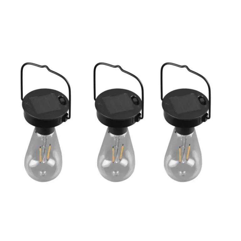 lampe solaire Reality Campus LED Noir, 3 lumières