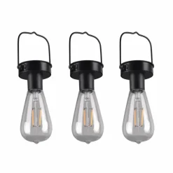 lampe solaire Reality Campus LED Noir, 3 lumières