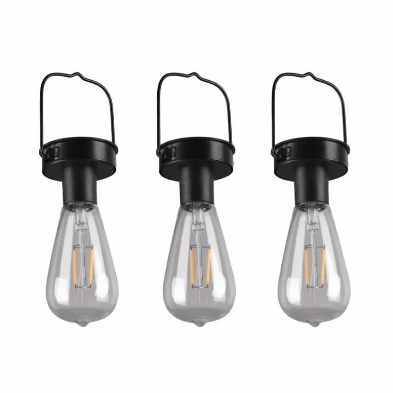lampe solaire Reality Campus LED Noir, 3 lumières