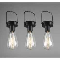 lampe solaire Reality Campus LED Noir, 3 lumières