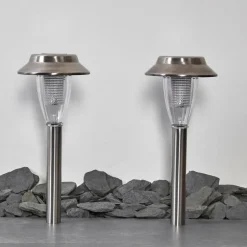 lampe solaire Rovigo LED Nickel mat, 1 lumière