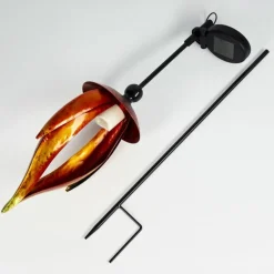 lampe solaire Rovinj LED Jaune, Rouge, Noir, 10 lumières