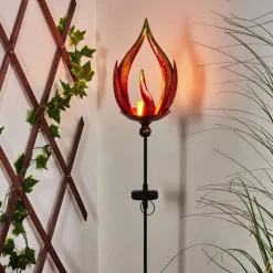 lampe solaire Rovinj LED Jaune, Rouge, Noir, 10 lumières