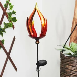 lampe solaire Rovinj LED Jaune, Rouge, Noir, 10 lumières