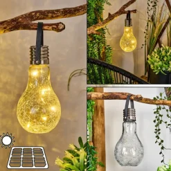 Lampe solaire Tian LED Noir, 1 lumière