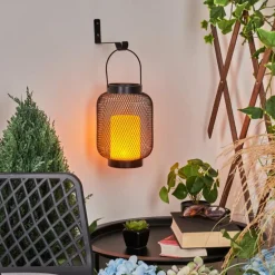 Lampe solaires Anjullan LED Noir, 1 lumière