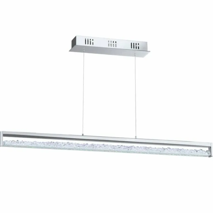 Luminaires Eglo Éclairage Led|Lampe suspendue Eglo CARDITO 1 LED Chrome, Aspect cristal, 1 lumière