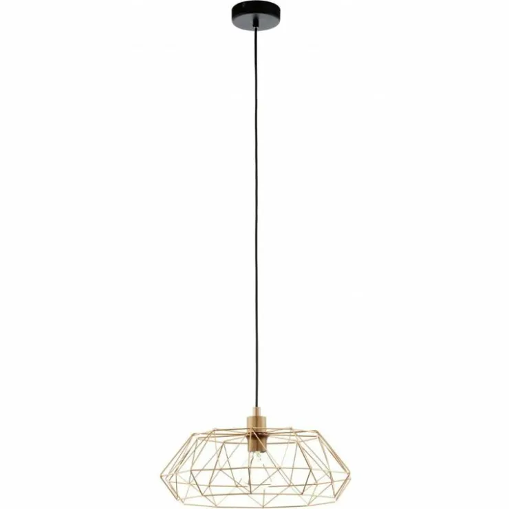 Luminaires Eglo Suspensions|Lampe suspendue Eglo CARLTON 2 Cuivre, Noir, 1 lumière