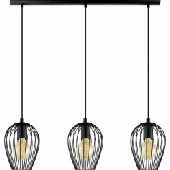 Luminaires Eglo Suspensions|Lampe suspendue Eglo NEWTOWN Noir, 3 lumières