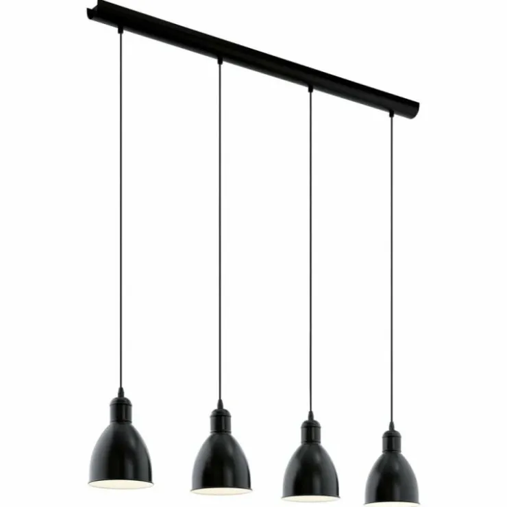 Luminaires Eglo Suspensions|Lampe suspendue Eglo PRIDDY Noir, Blanc, 4 lumières