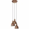 Luminaires Eglo Suspensions|Lampe suspendue Eglo PRIDDY 1 Brun foncé, Cuivre, 3 lumières