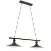 Luminaires Eglo Suspensions|Lampe suspendue Eglo STOCKBURY Beige, Brun foncé, 2 lumières