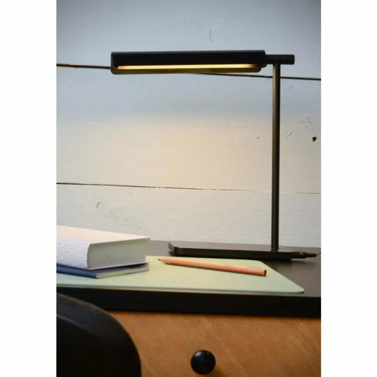 Luminaires Lucide Lampes À Poser|Lampes de table Lucide LEVI LED Noir, 1 lumière