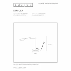Luminaires Lucide Lampes À Poser|Lampes de table Lucide NUVOLA LED Noir, 1 lumière