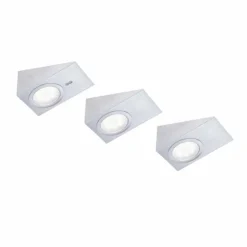 Luminaires Leuchten Direkt Éclairage Led|lampes pour bandeaux Leuchten Direkt THEO LED Acier inoxydable, 3 lumières