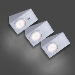 Luminaires Leuchten Direkt Éclairage Led|lampes pour bandeaux Leuchten Direkt THEO LED Acier inoxydable, 3 lumières