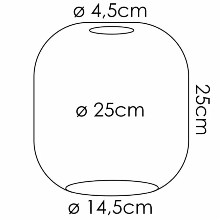 Lauden Verre de rechange 25 cm Ambre
