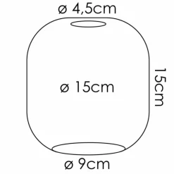 Lauden Verre de rechange 15 cm Chrome, Clair, Fumé