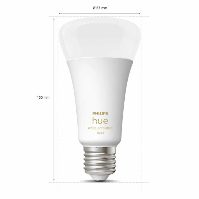 LED E27 13,5 Watt 2200 - 6500 Kelvin 1200 Lumen Philips Hue White Ambiance