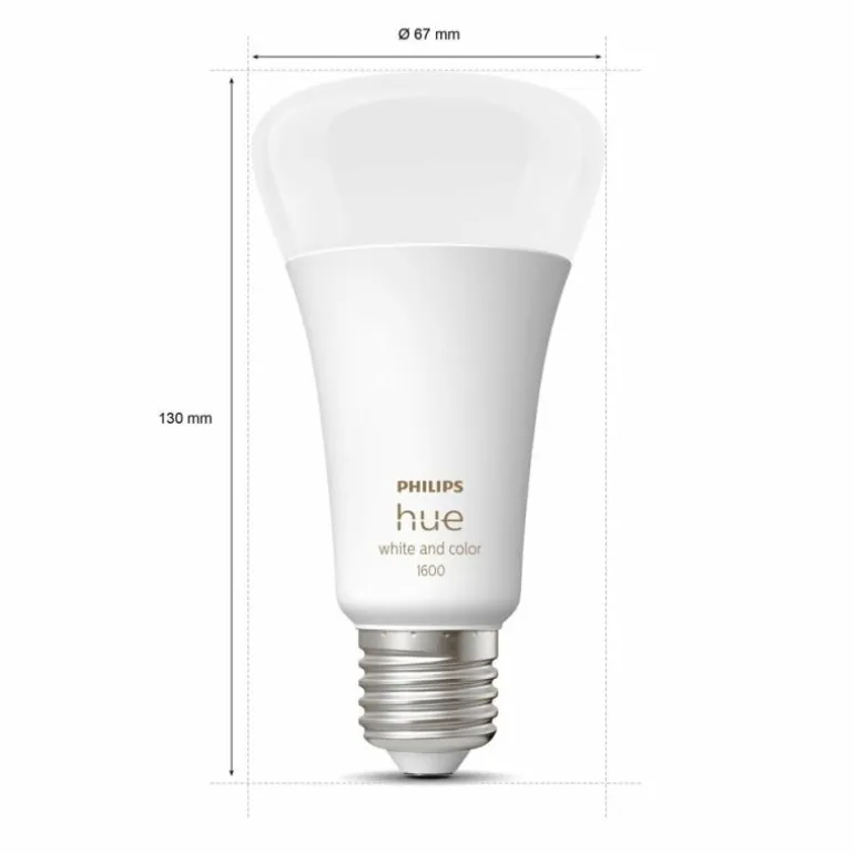 LED E27 15 Watt 2200 - 6500 Kelvin 1200 Lumen Philips Hue White & Color Ambiance