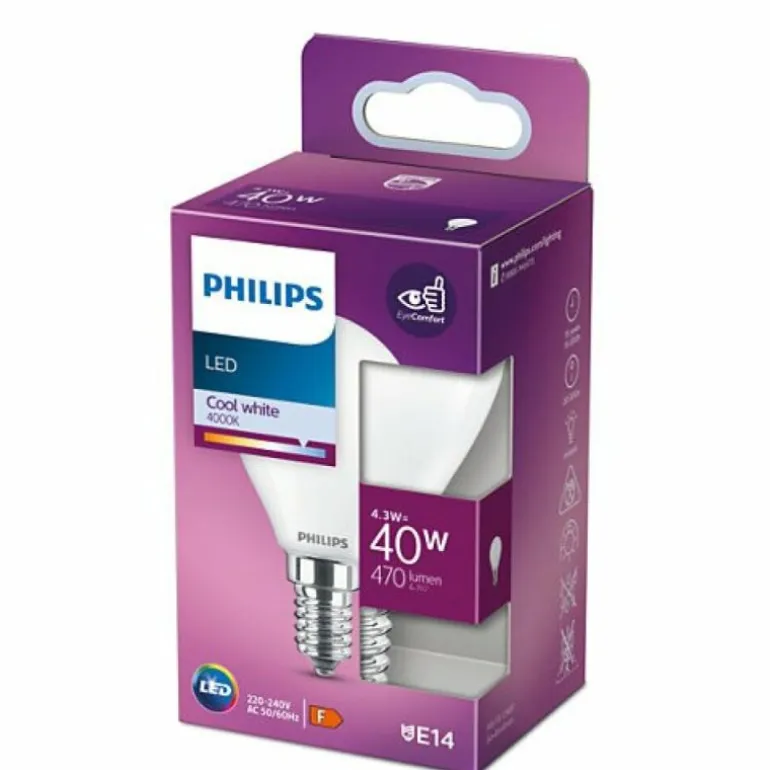 LED E14 40 Watt 4000 Kelvin 470 Lumen Philips