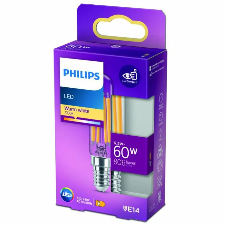 LED E14 6,5 Watt 2700 Kelvin 806 Lumen Philips