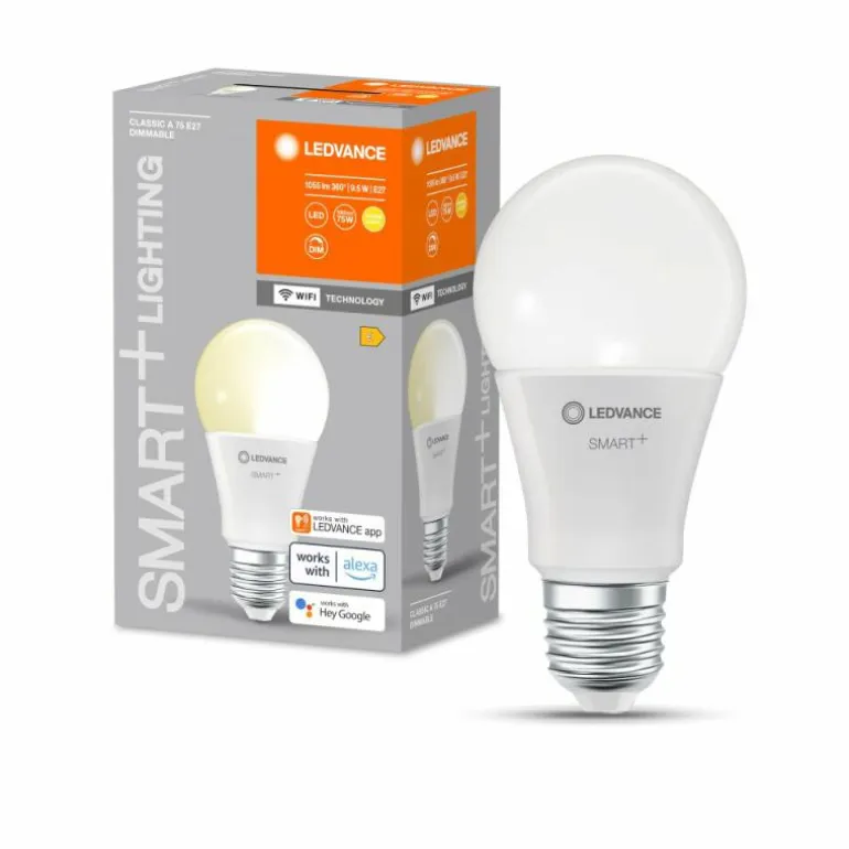 LEDVANCE SMART+ WiFi LED E27 9,5 watt 2700 kelvin 1055 lumen