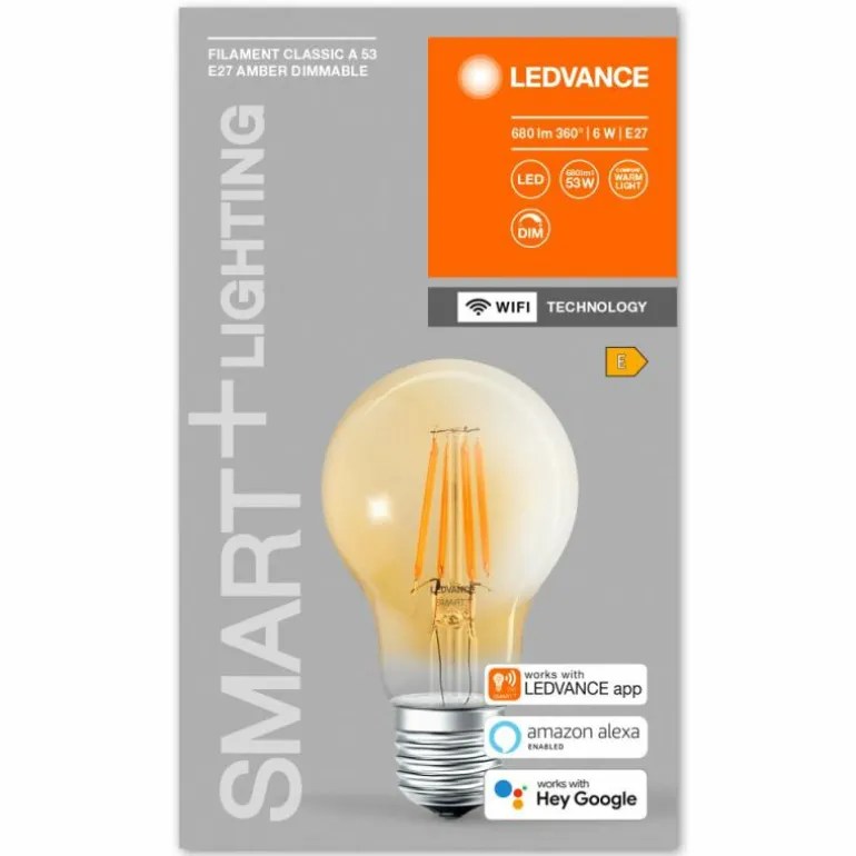 LEDVANCE SMART+ WiFi LED E27 6 watt 2400 kelvin 680 lumen