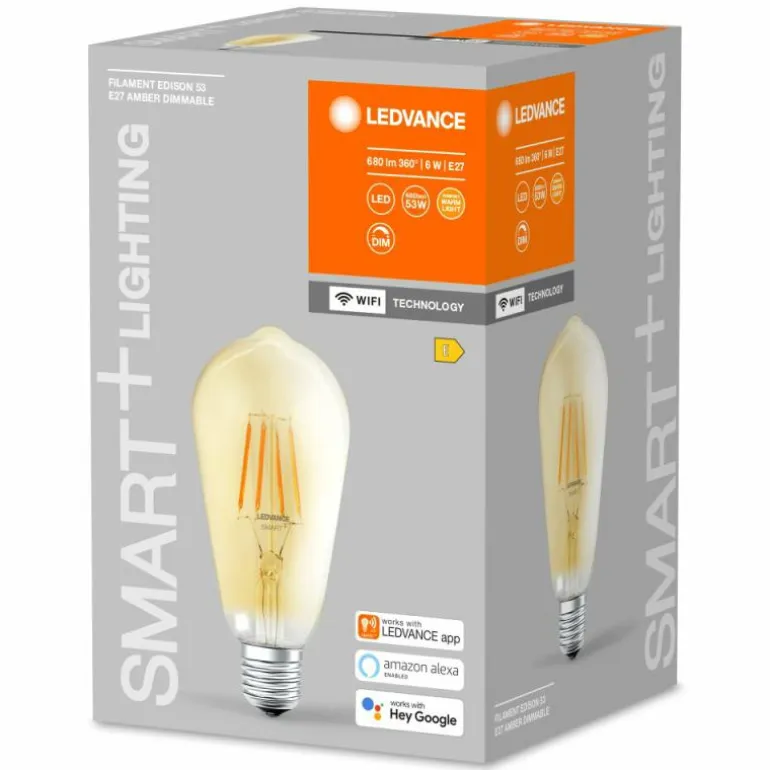 LEDVANCE SMART+ WiFi LED E27 6 watt 2400 kelvin 680 lumen