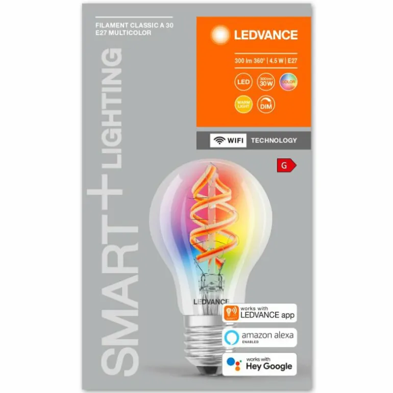 LEDVANCE SMART+ WiFi LED E27 4,5 watt 2700 kelvin 300 lumen