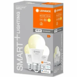 LEDVANCE SMART+ WiFi Lot de 3 LED E27 9 watt 2700 kelvin 806 lumen