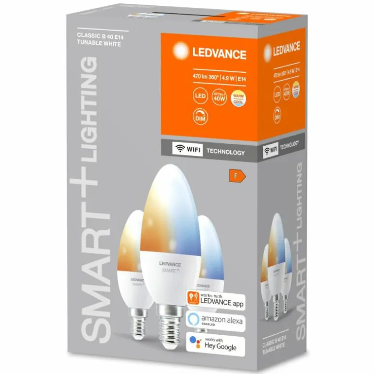 LEDVANCE SMART+ WiFi Lot de 3 LED E14 4,9 watt 2700-6500 kelvin 470 lumen