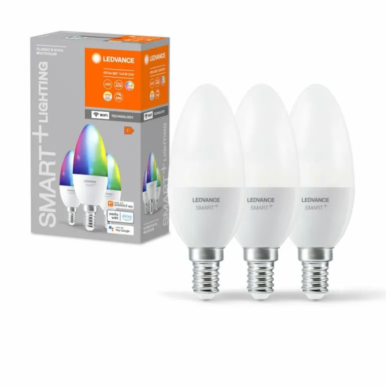 LEDVANCE SMART+ WiFi Lot de 3 LED E14 4,9 watt 2700-6500 kelvin 470 lumen