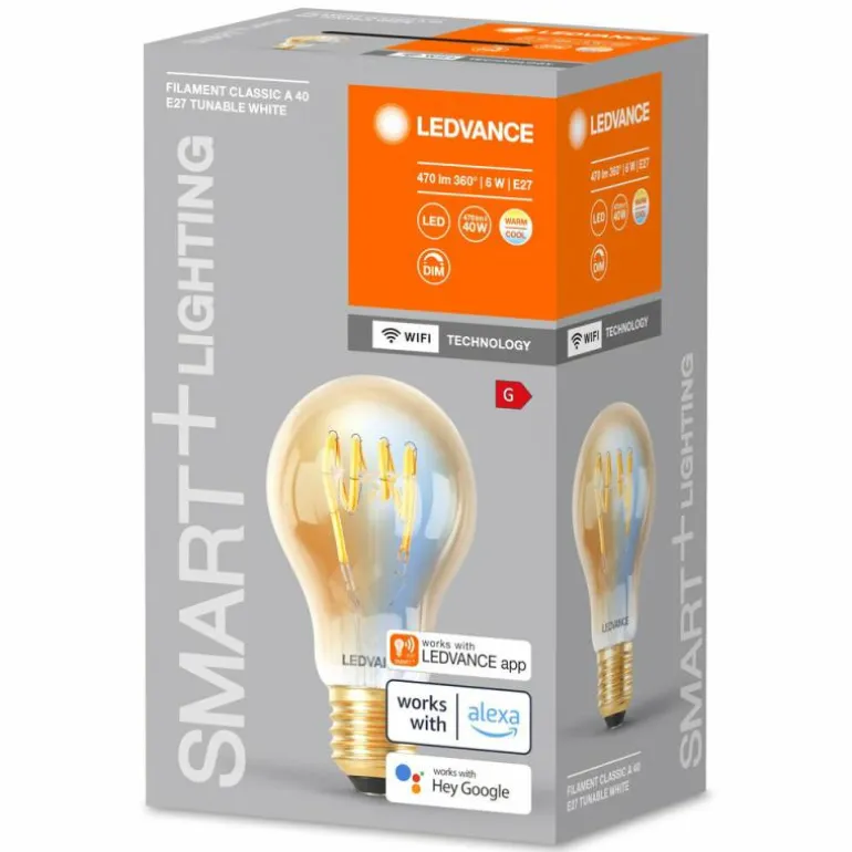 LEDVANCE SMART+WIFI LED E27 6 watt 2200-5000 kelvin 470 lumen