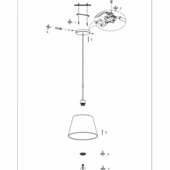 Luminaires Steinhauer Suspensions|Light Suspension Noir, 1 lumière